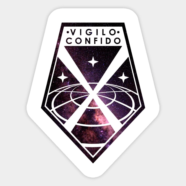 Vigilo Confido X Com galaxies Sticker by ilvms